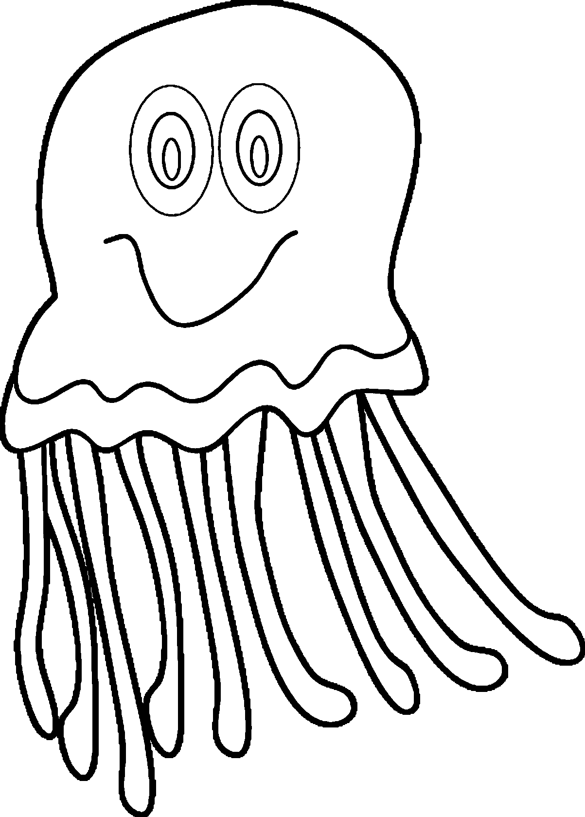 Cute jellyfish clipart.