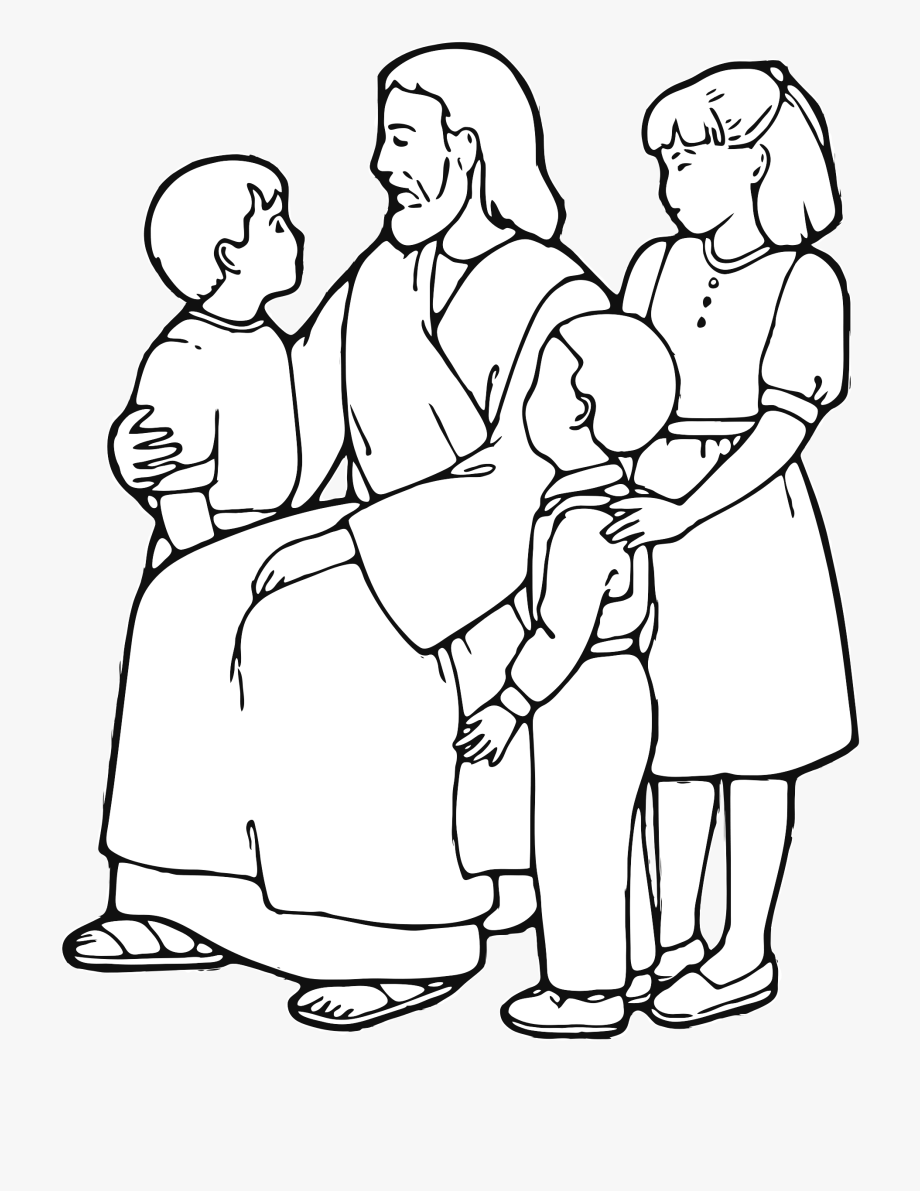 Jesus teaching children.