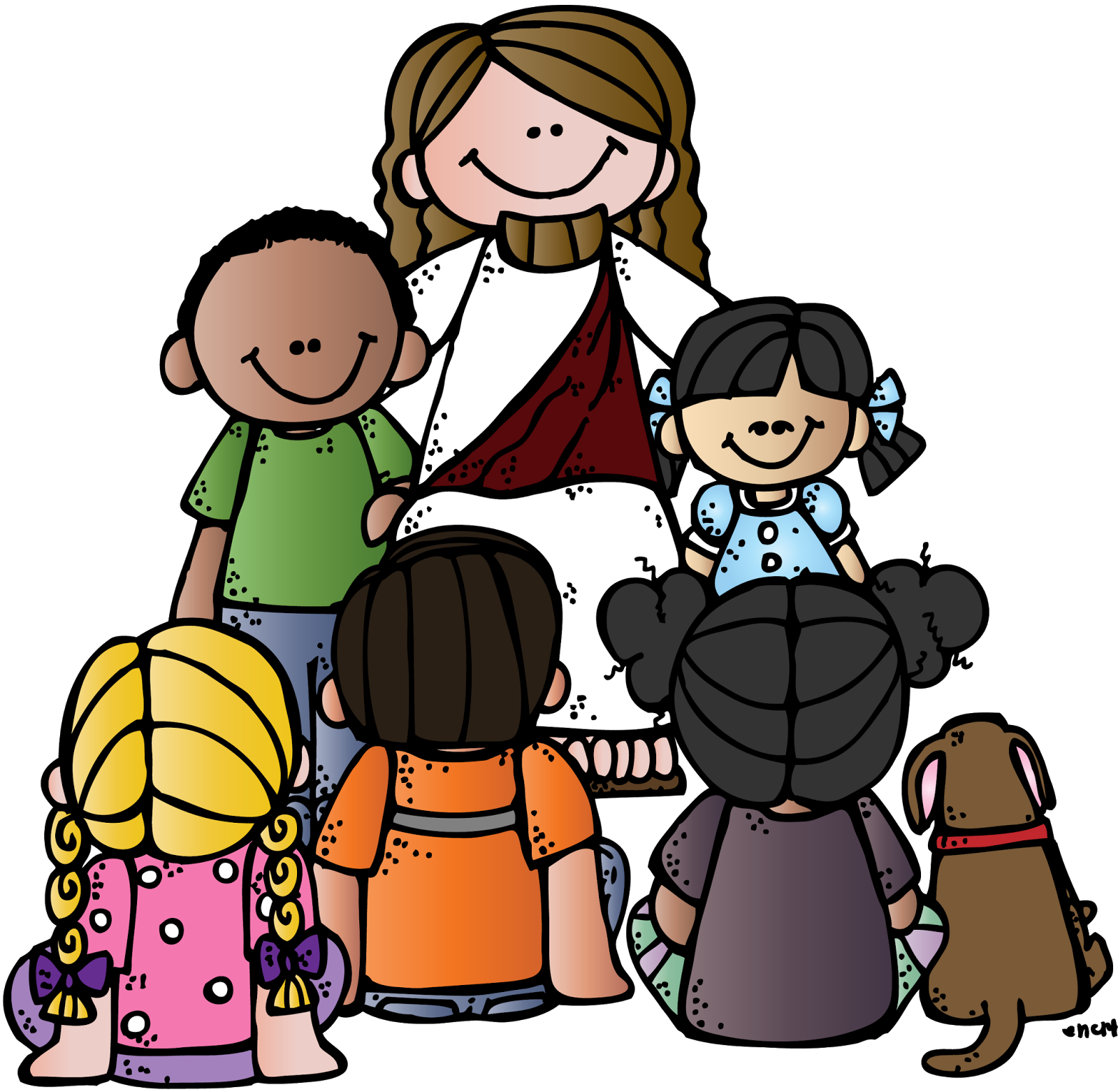Jesus Clipart For Kids Black And White