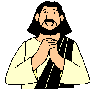 Free Clipart of Jesus Praying for His Disciples