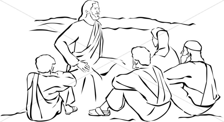 Jesus Sitting and Teaching