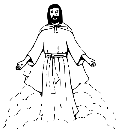 Jesus clip art black and white free clipart images