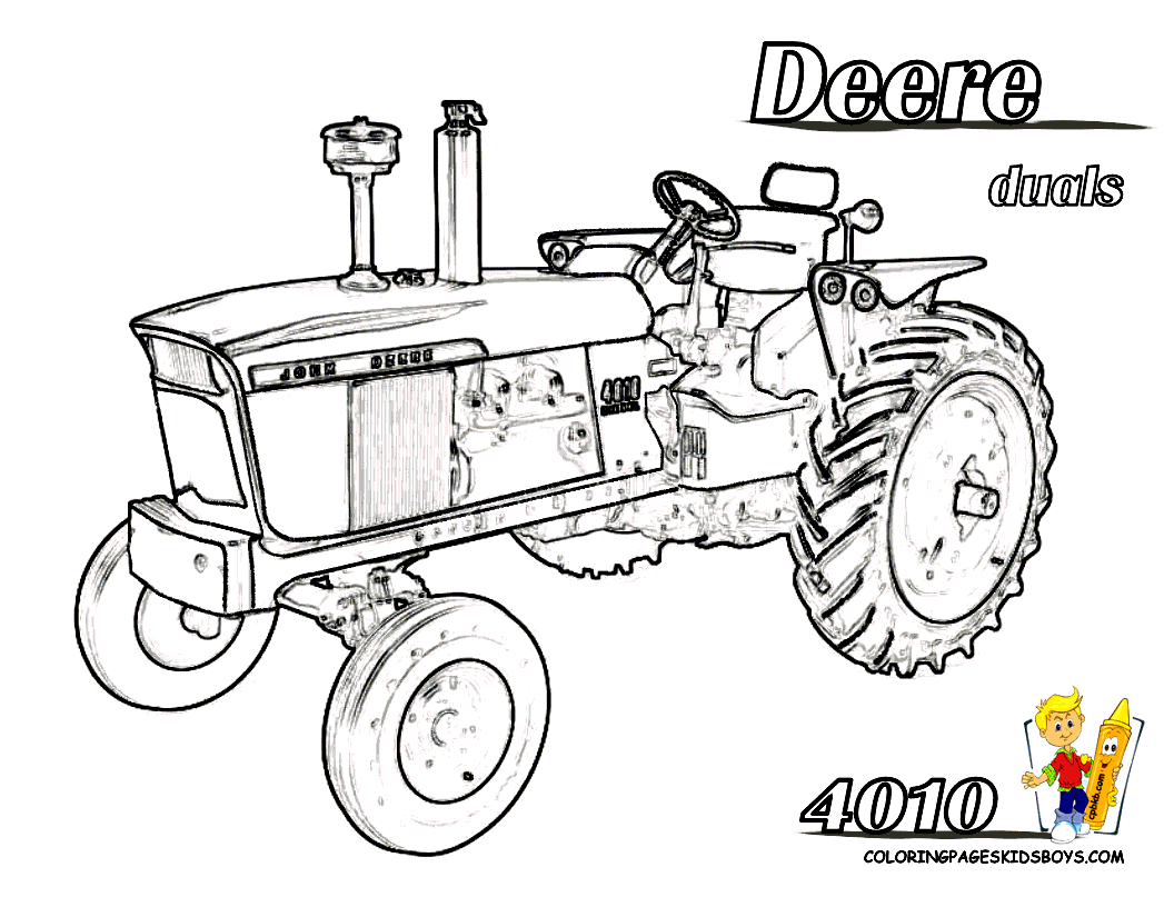 Tractor coloring pages.