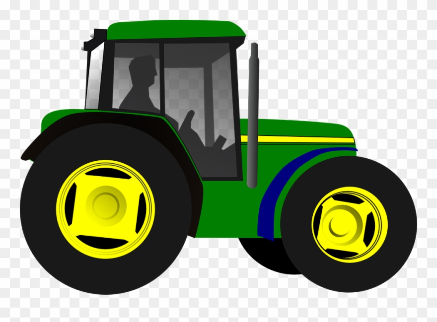 Simple clipart tractor.