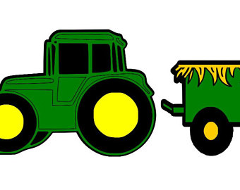 Green tractor clipart.