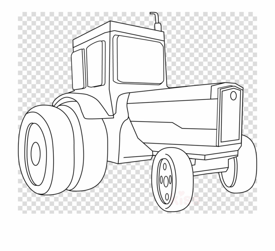 Tractor Black And White Clipart John Deere Tractor