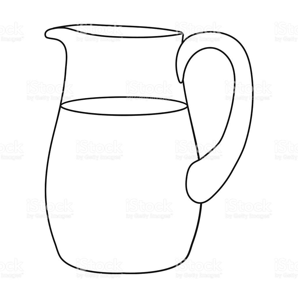 Jug clipart black and white