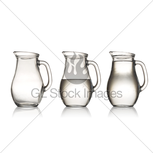Empty,Half And Full With Water Jug