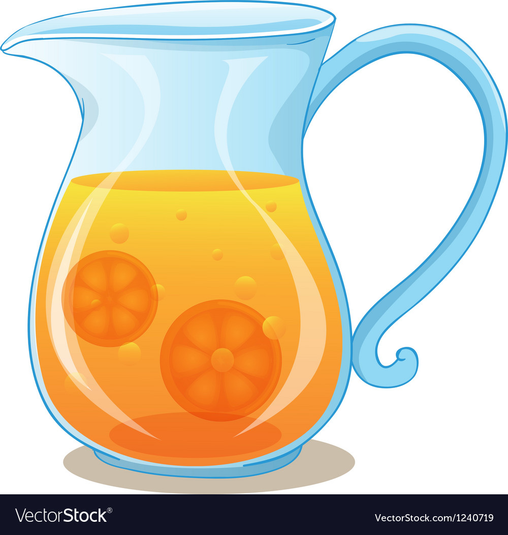 A pitcher of orange juice