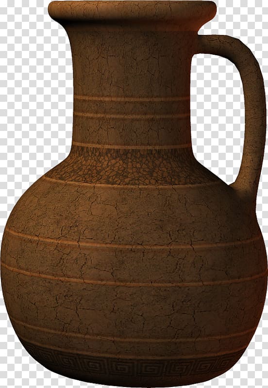 Brown jug art.