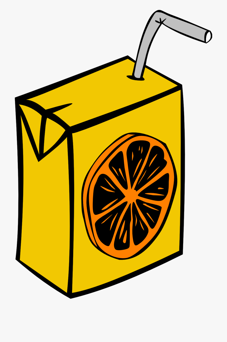 Orange juice box.
