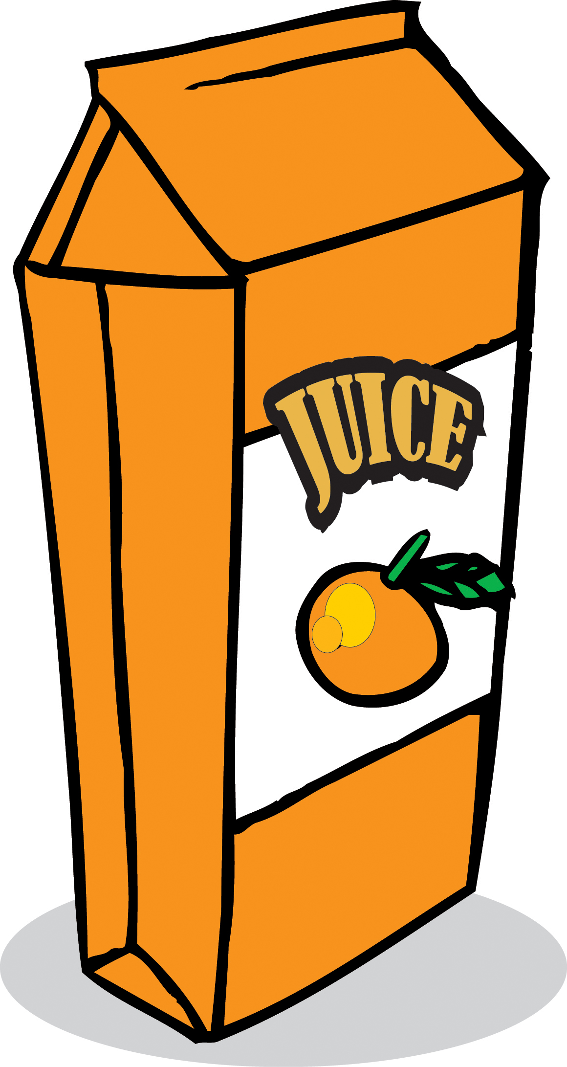 Orange juice carton.