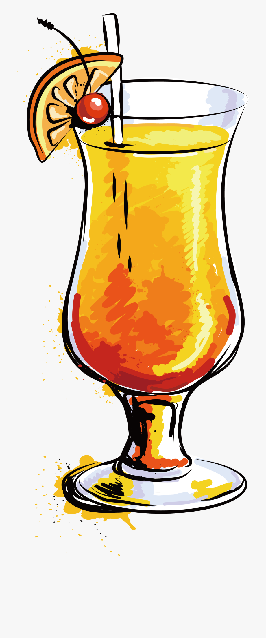Cocktail Orange Juice Mojito Clip Art Refreshing