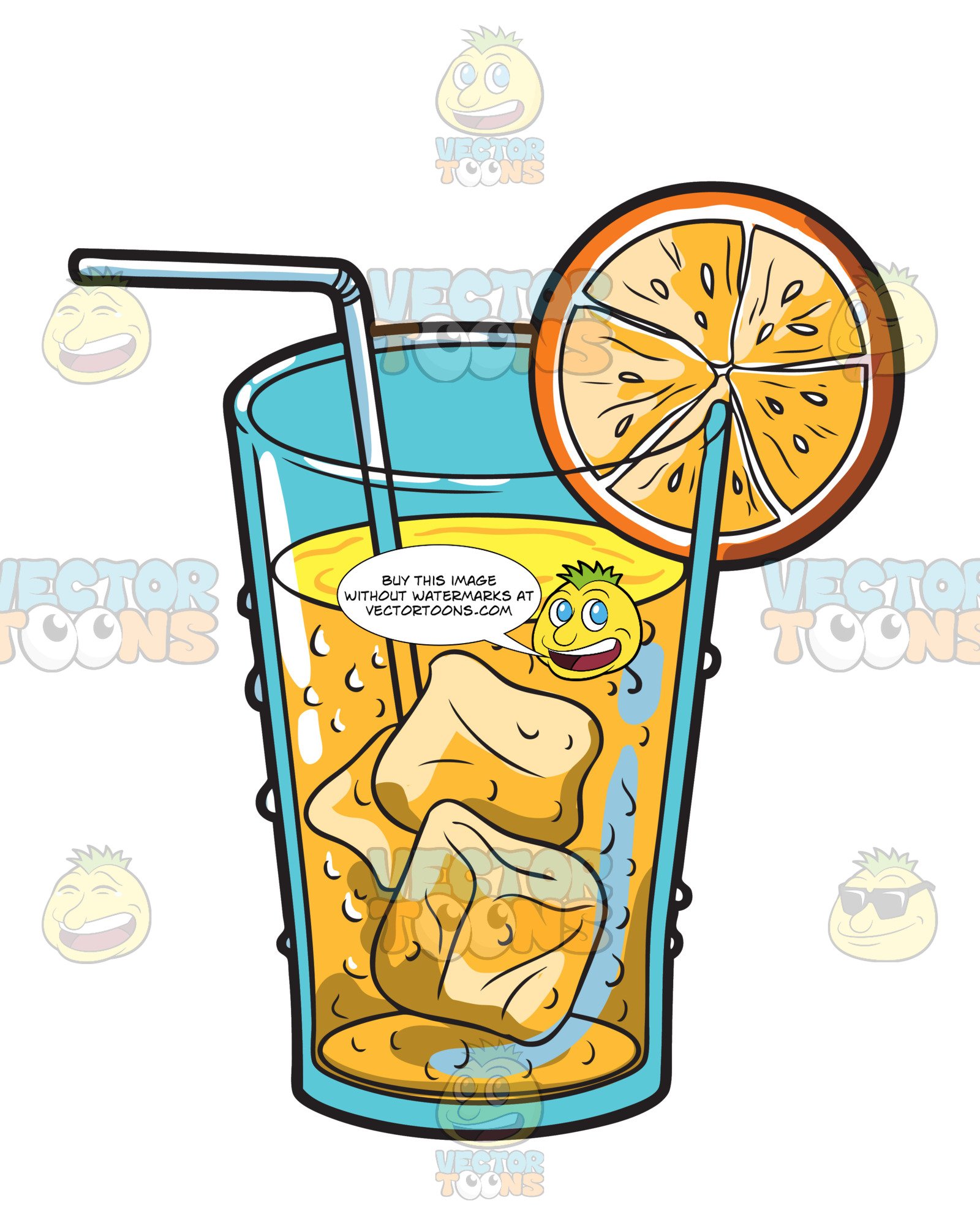 A Cold Orange Juice Drink