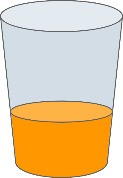 Orange juice in glass clip art at vector clip art