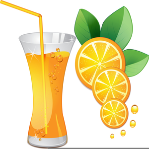 Glass Of Orange Juice Clipart