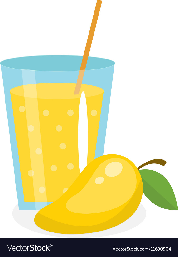 Mango juice glass.
