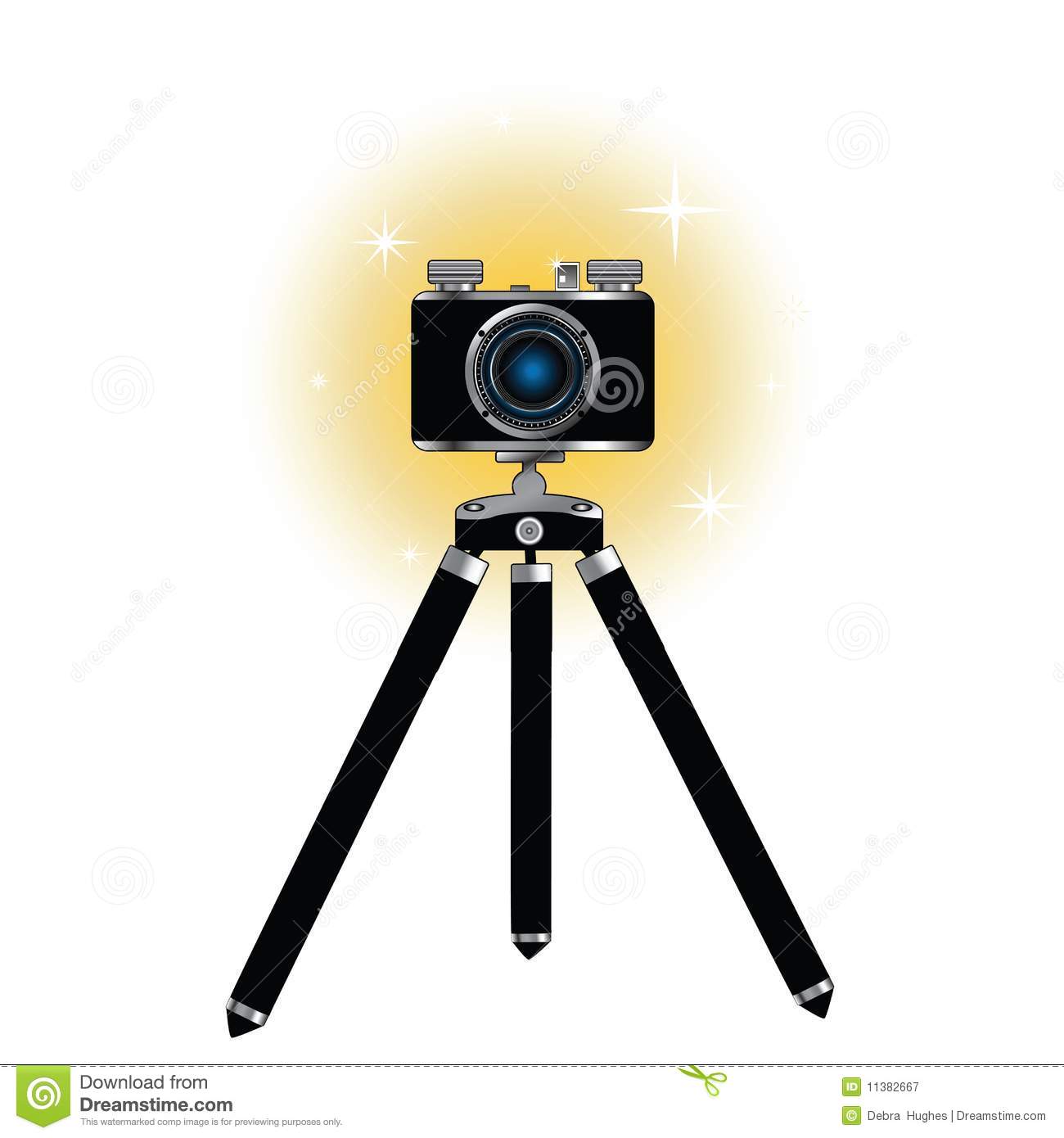 Video Camera On Tripod Clipart