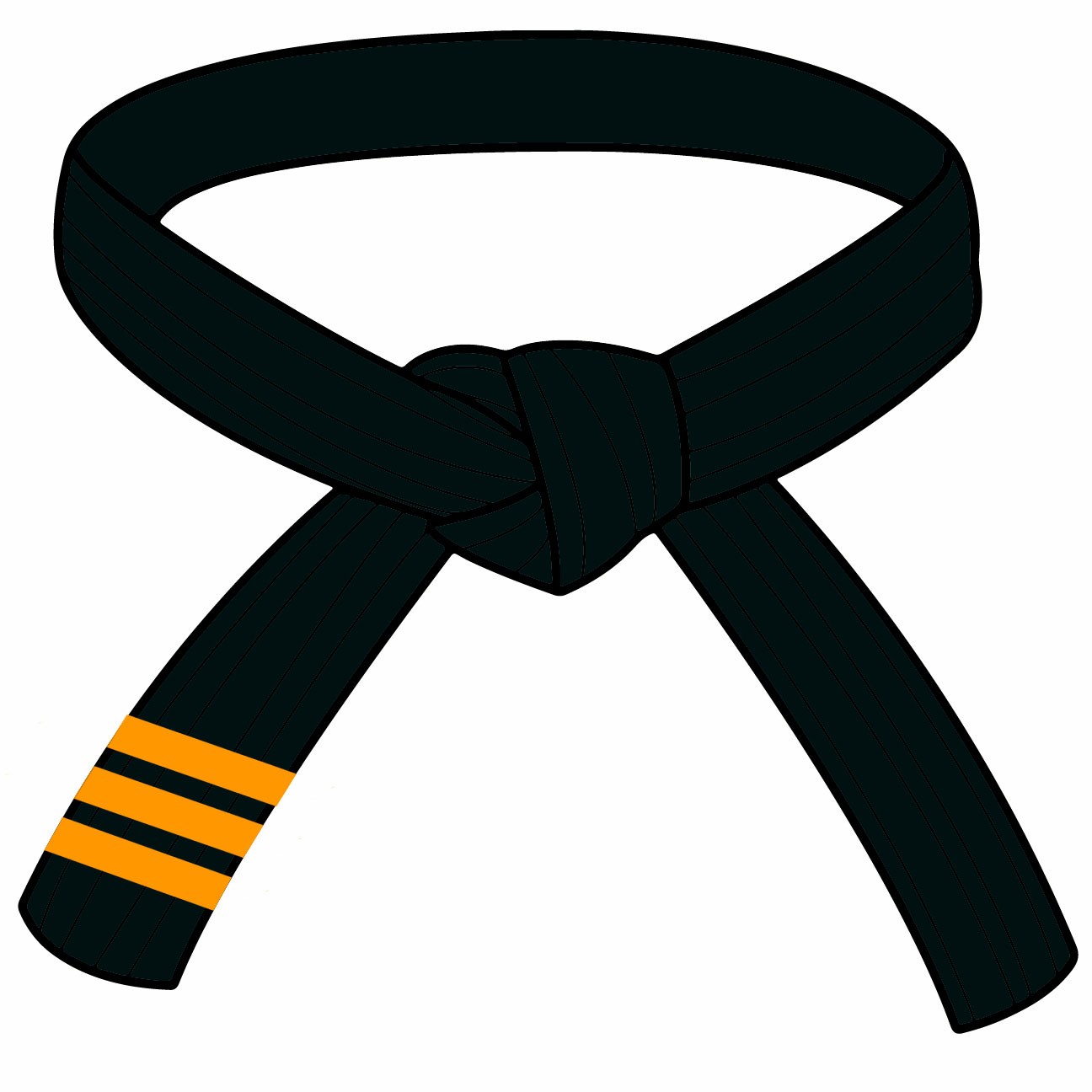 Karate black belt clipart