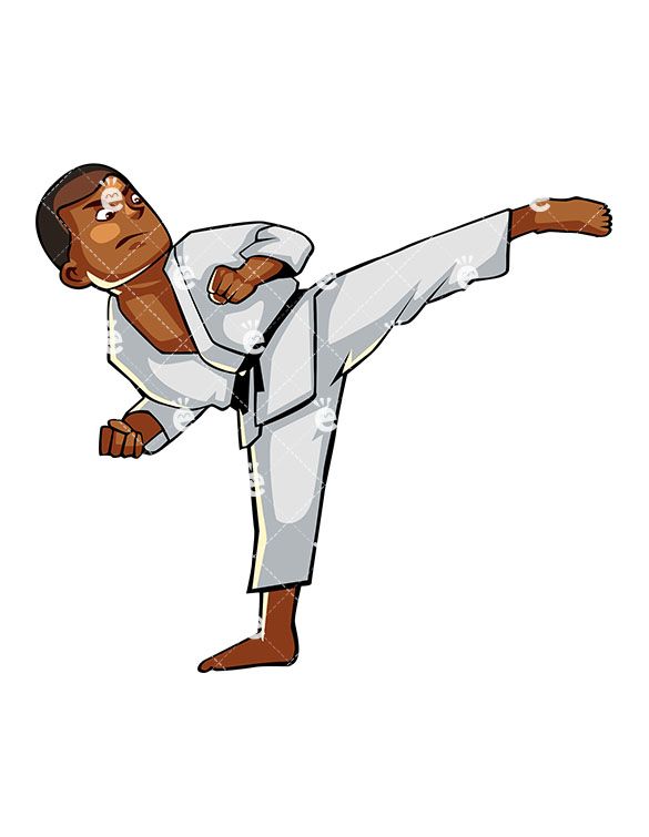karate clipart high kick