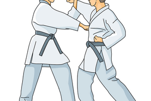 Judo karate clipart.