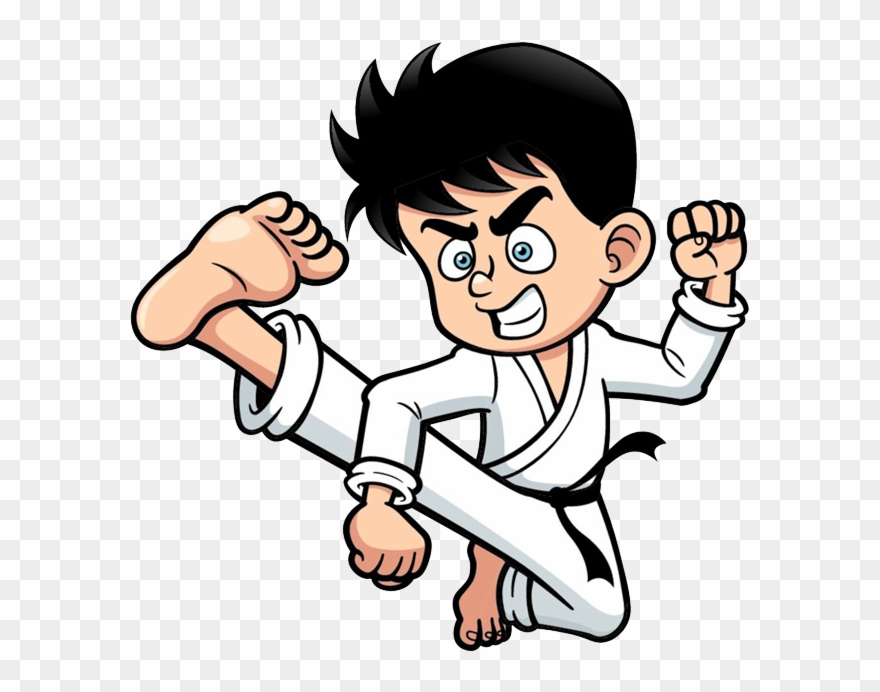 Taekwondo drawing boy.