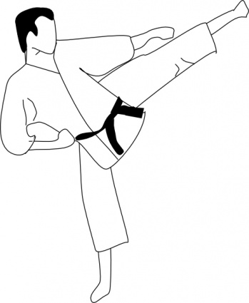 Karate Kick Clipart