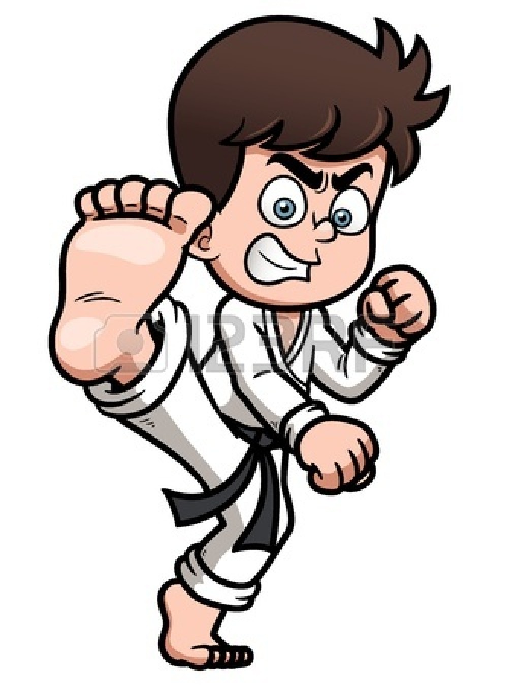 Karate kick clipart.