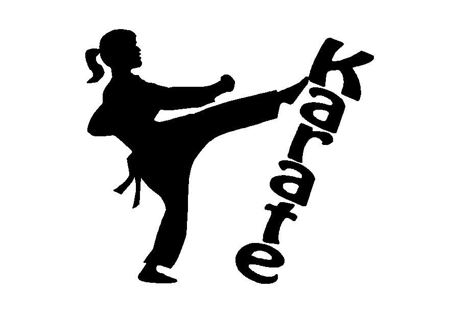 Karate silhouette clipart.