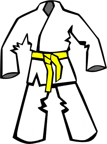 karate clipart yellow belt