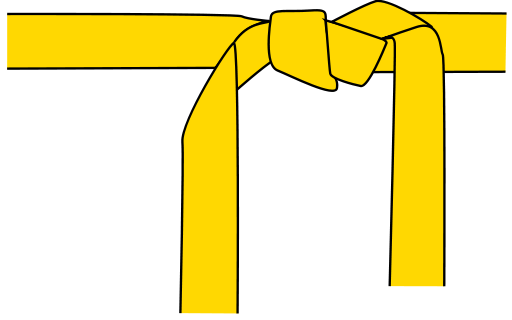 Karate belt yellow