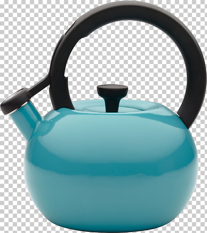 Teapot Kettle Kitchen stove, Blue kettle PNG clipart