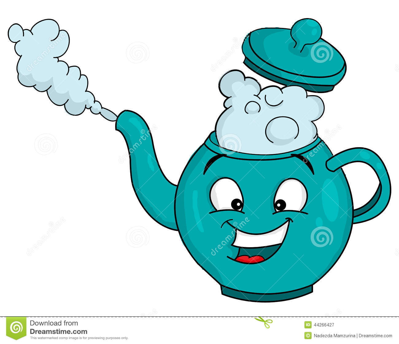 Boiling kettle clipart.