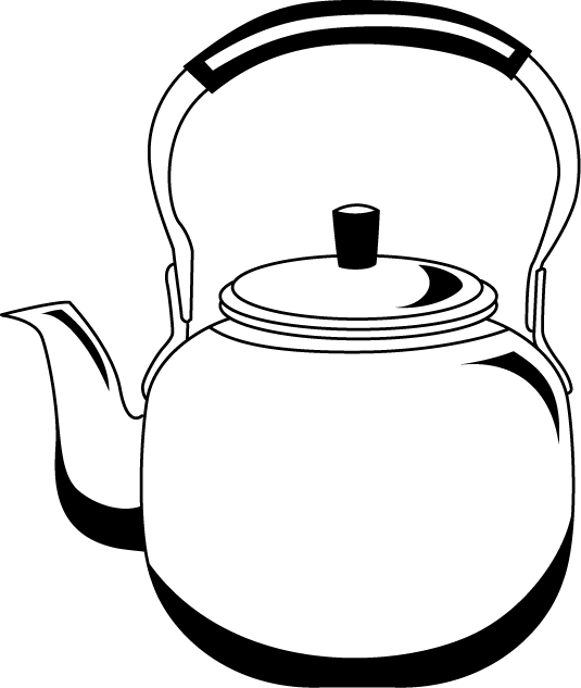 Clipart Black And White Kettle