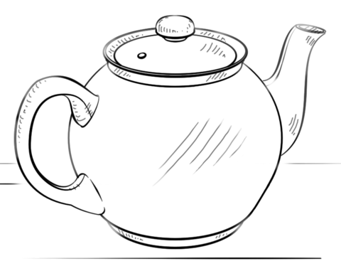 kettle clipart colouring