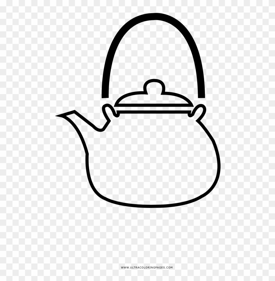 Teapot coloring page.