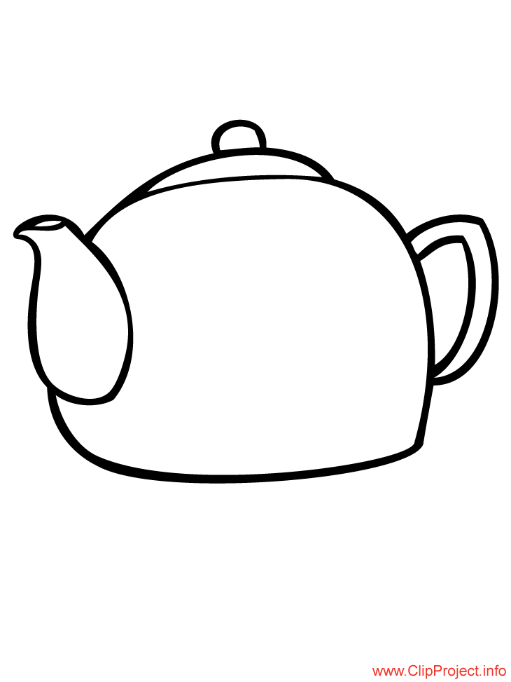 Free teapot coloring.