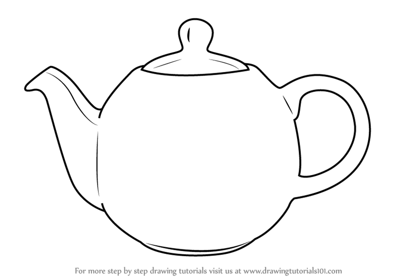 Kettle Clipart line drawing
