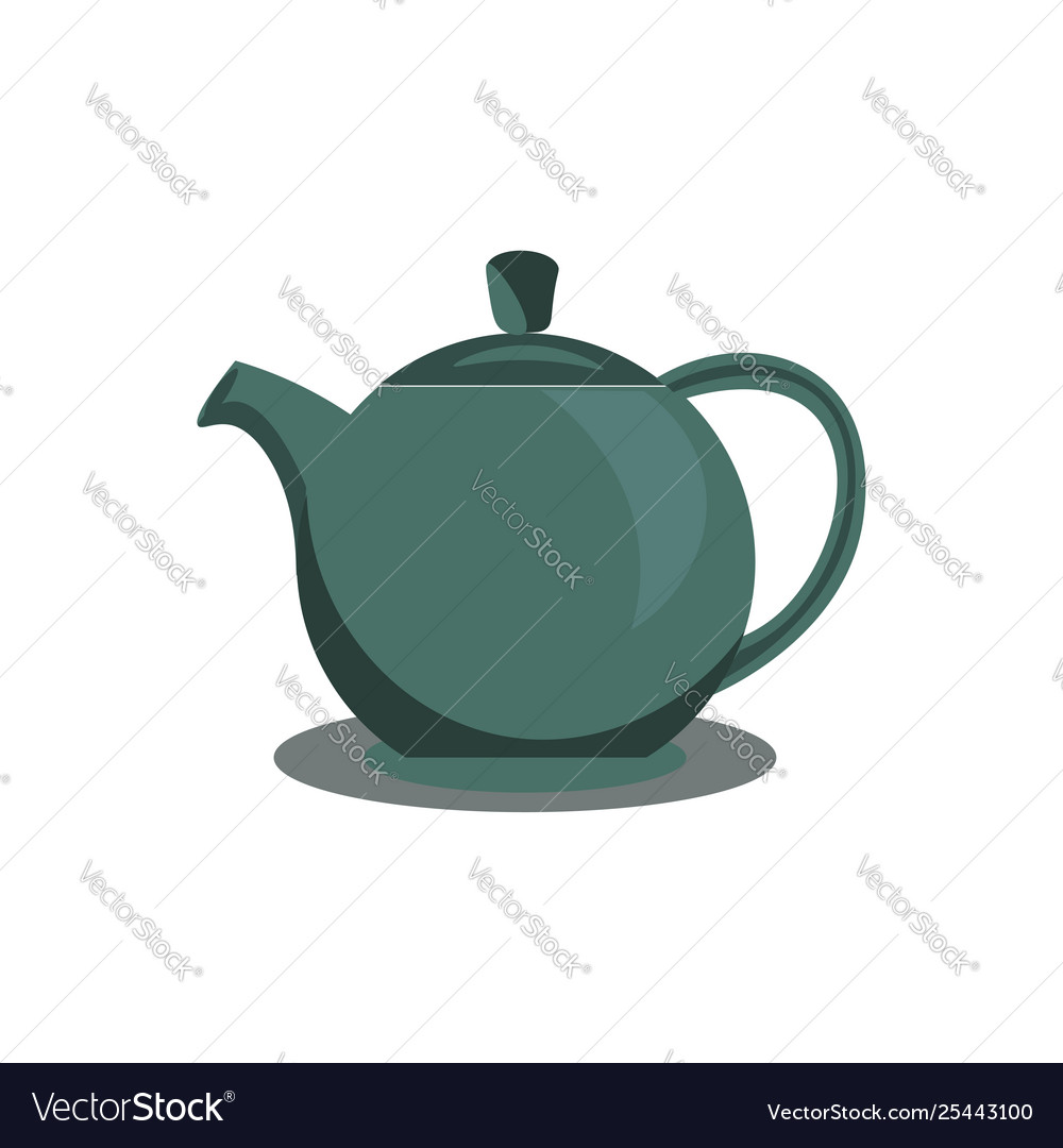 Clipart greencolored teapot.