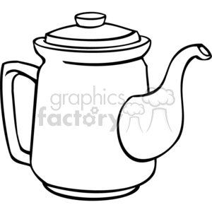Teapot outline clipart