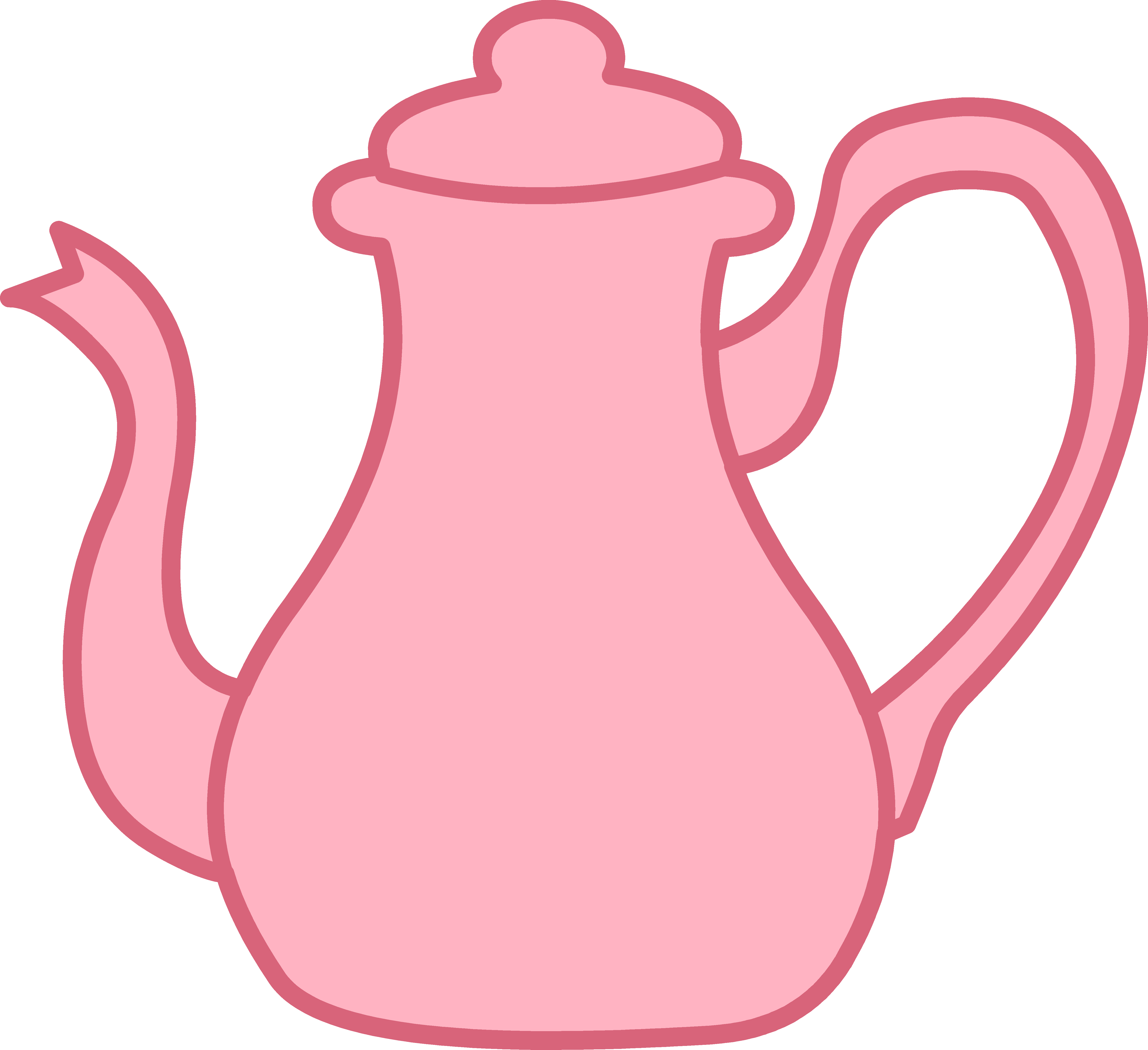 Pink Tea Kettle Clipart