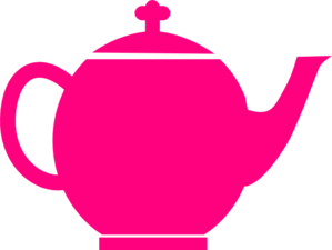 Pink teapot clip.