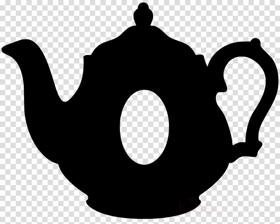 Teapot kettle clip art tableware black