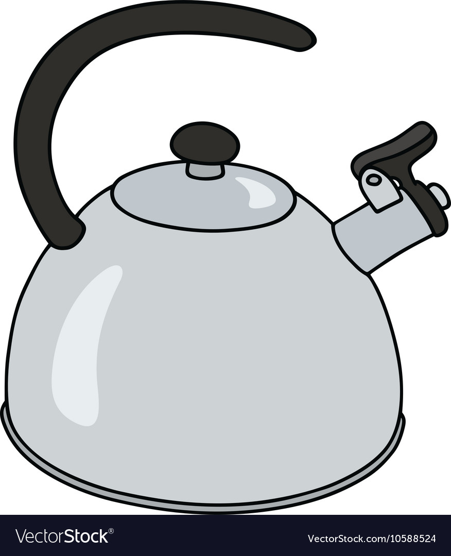 Stainless steel kettle.