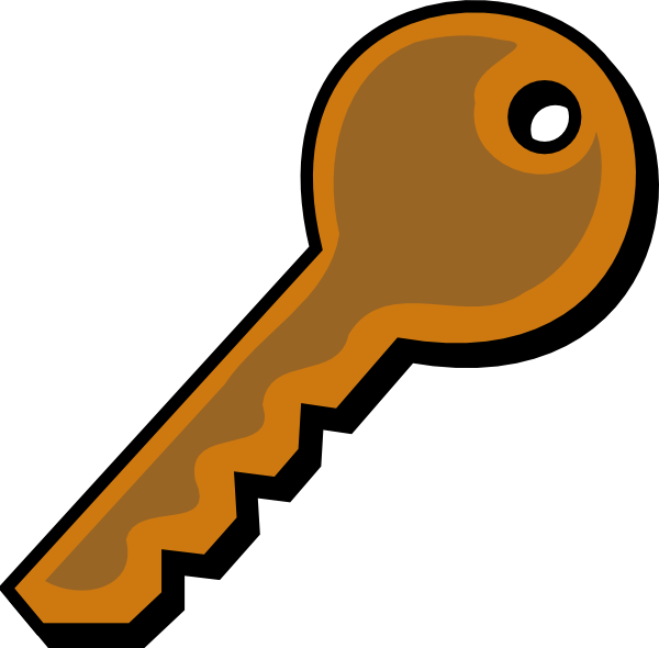 Keys clipart colorful.