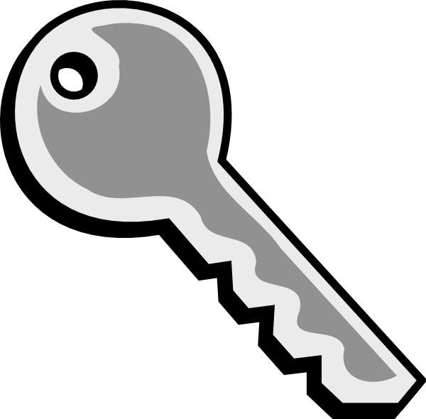 Grey key clip art