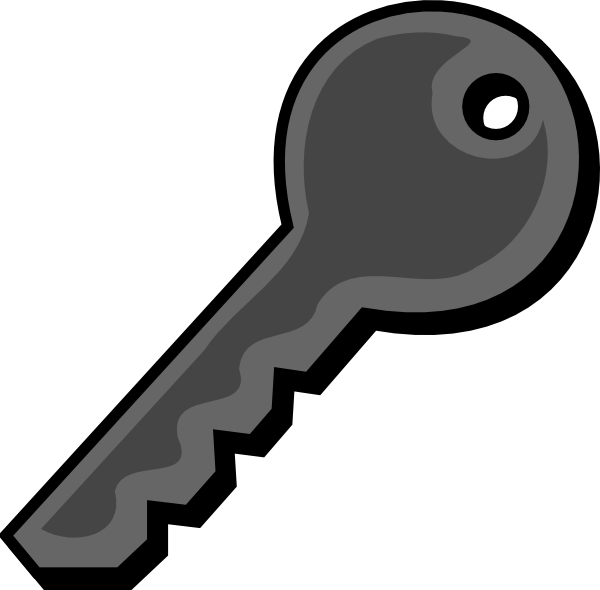 Clipart key grey.