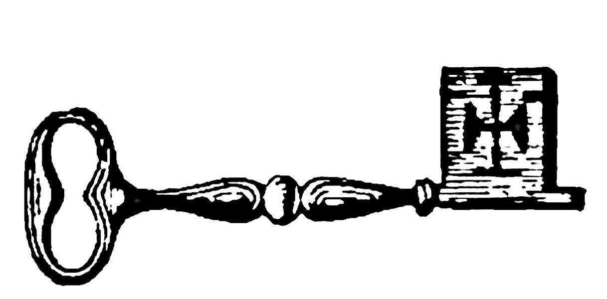 key clipart old fashioned