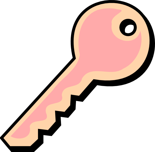 Pink Yellow Key Clip Art at Clker