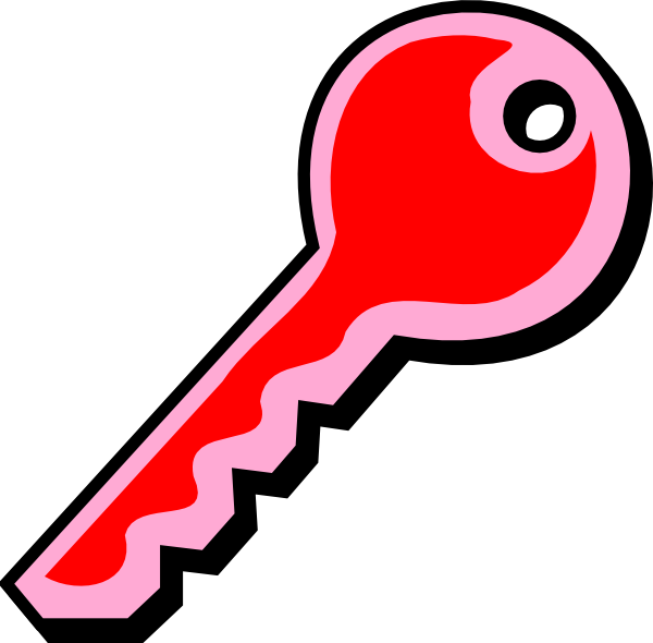 Pink key clip.